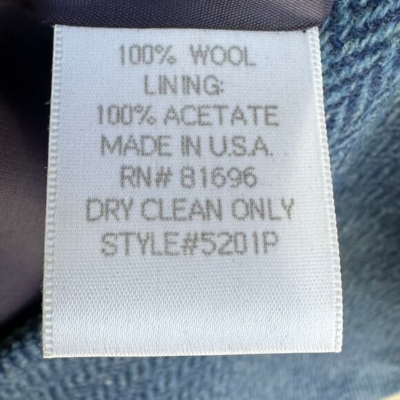 Vintage Norm Thompson Wool Herringbone Tweed Blazer Petite - Picture 8 of 8